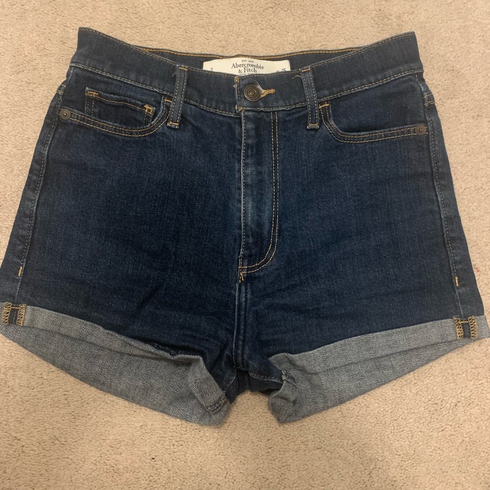 Abercrombie & Fitch folded denim jean shorts